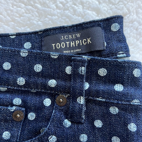 J. Crew | Toothpick Jeans In Polka Dot | Size 29 - Picture 3 of 5